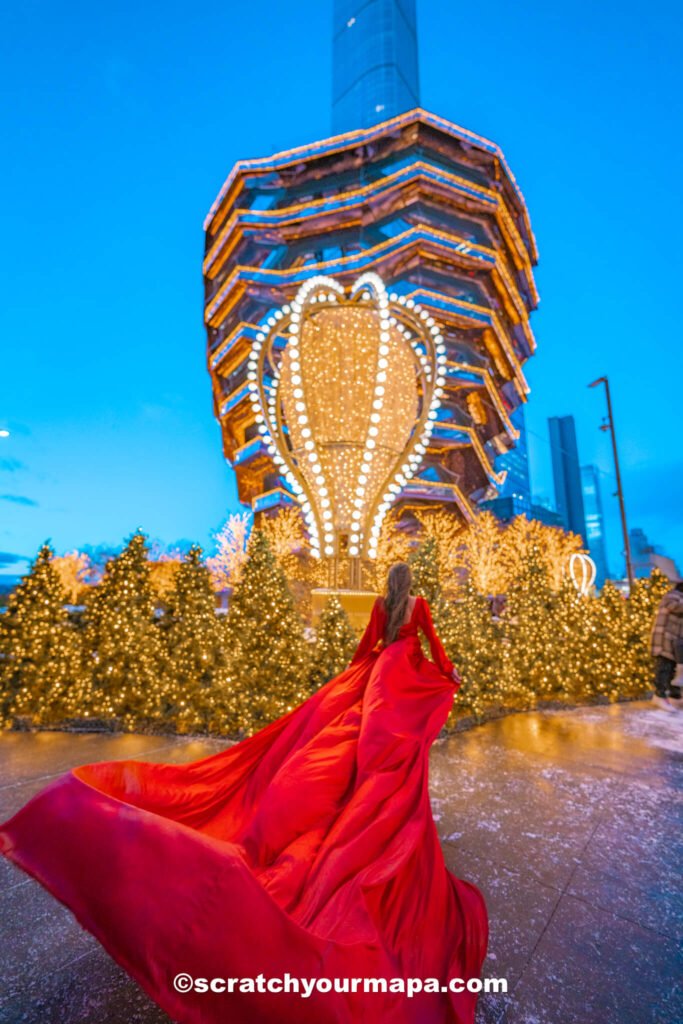 Christmas in Manhattan, New York - Hudson Yards decorations