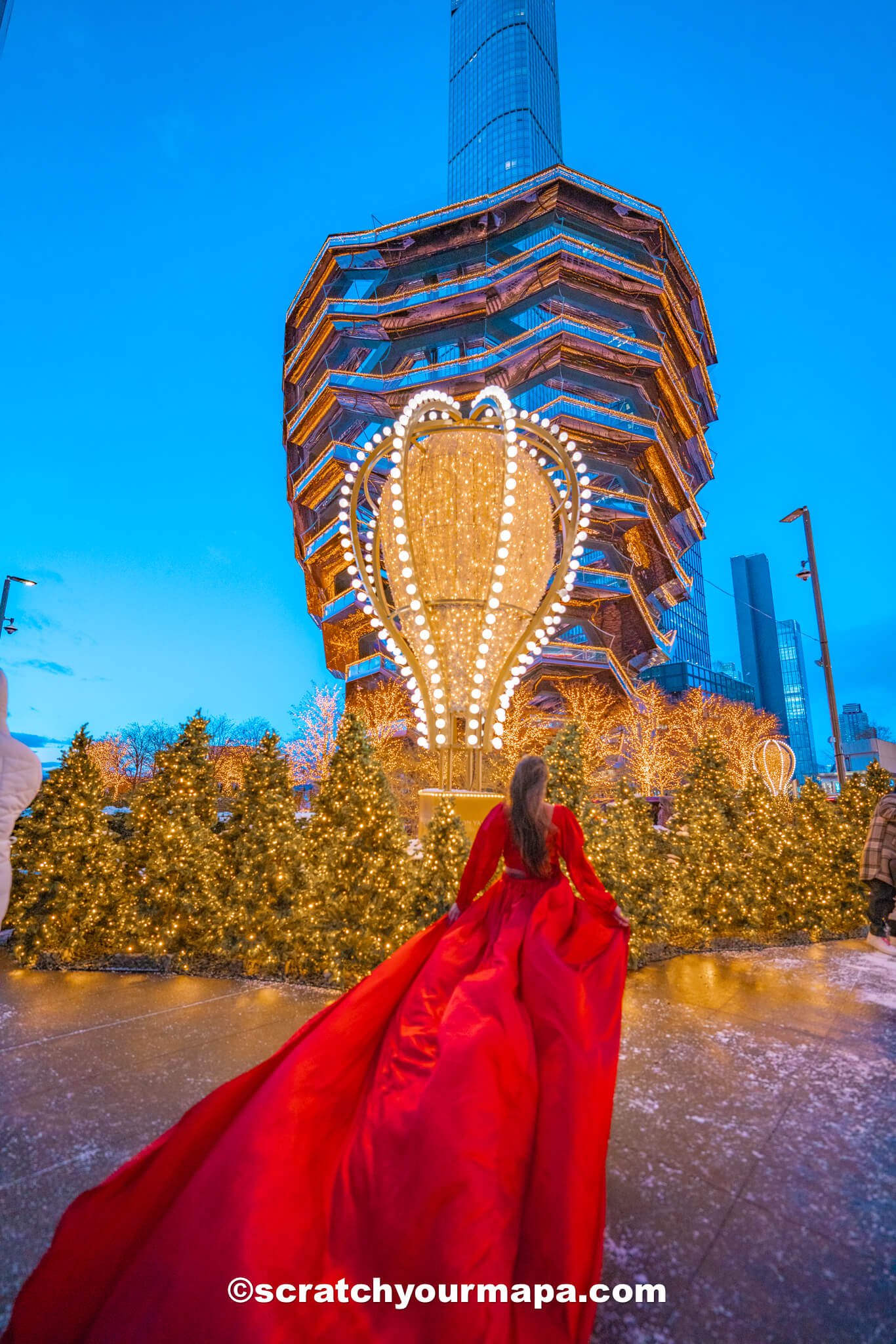 Hudson Yards during Christmas in NYC