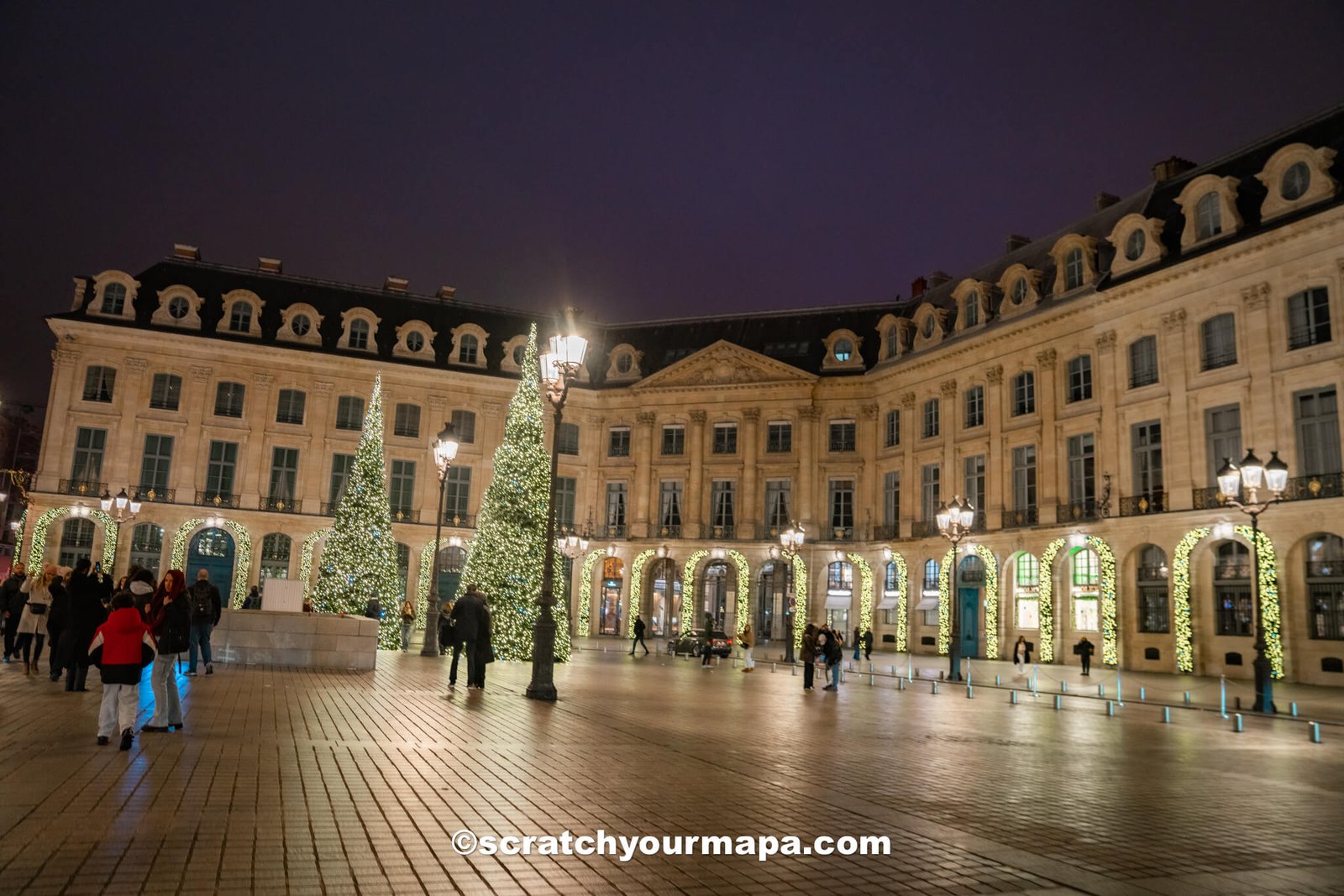 Place Vendome - where to visit during Christmas in Paris, France