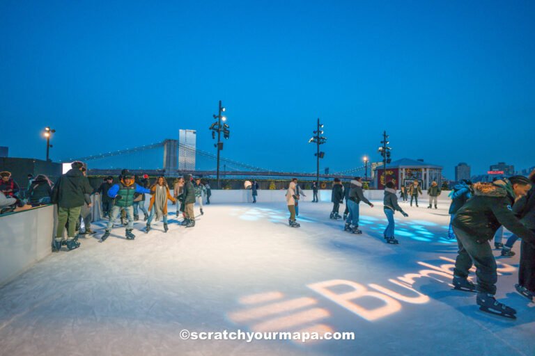 ice skating at Pier 17 - best ice rinks in NYC