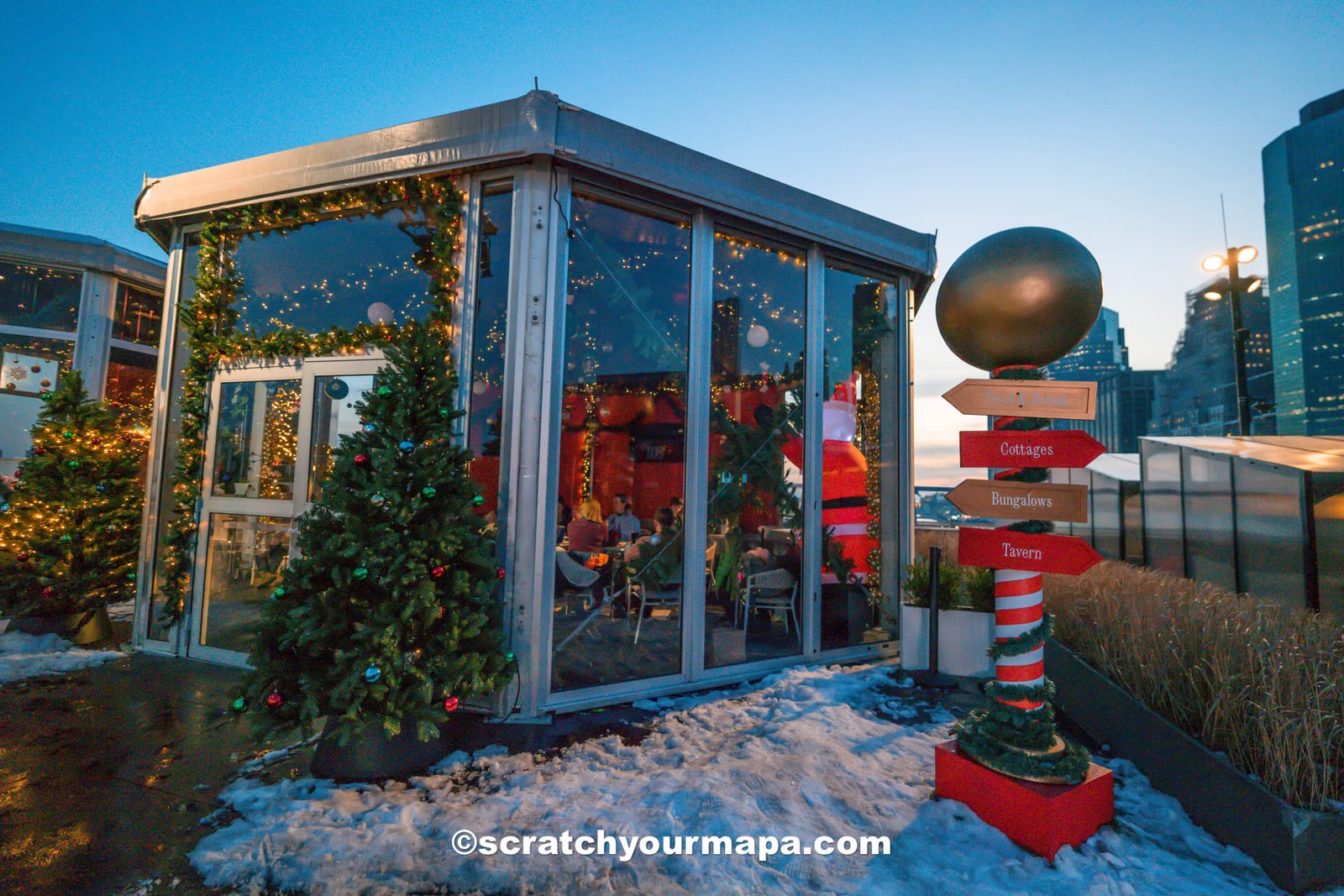 The Seaport - best Christmas decorations in NYC