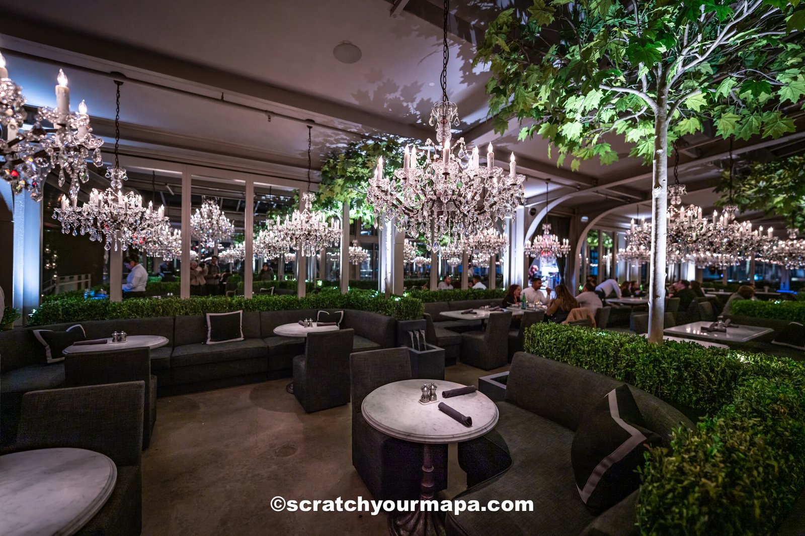 RH Rooftop - Christmas restaurants in NYC
