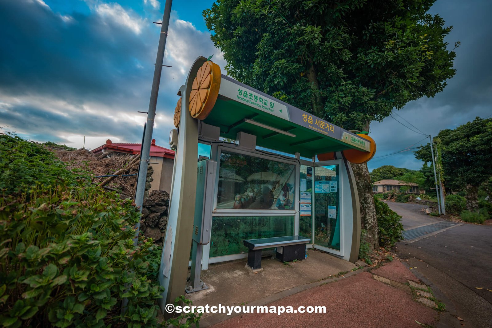 bus stop - how to get around Seoul, South Korea