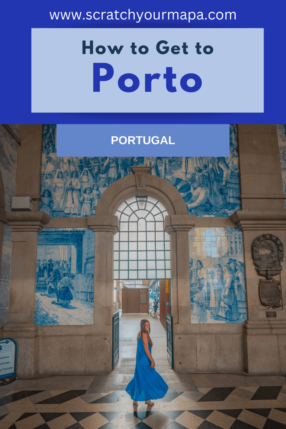 how to get to Porto travel guide pin