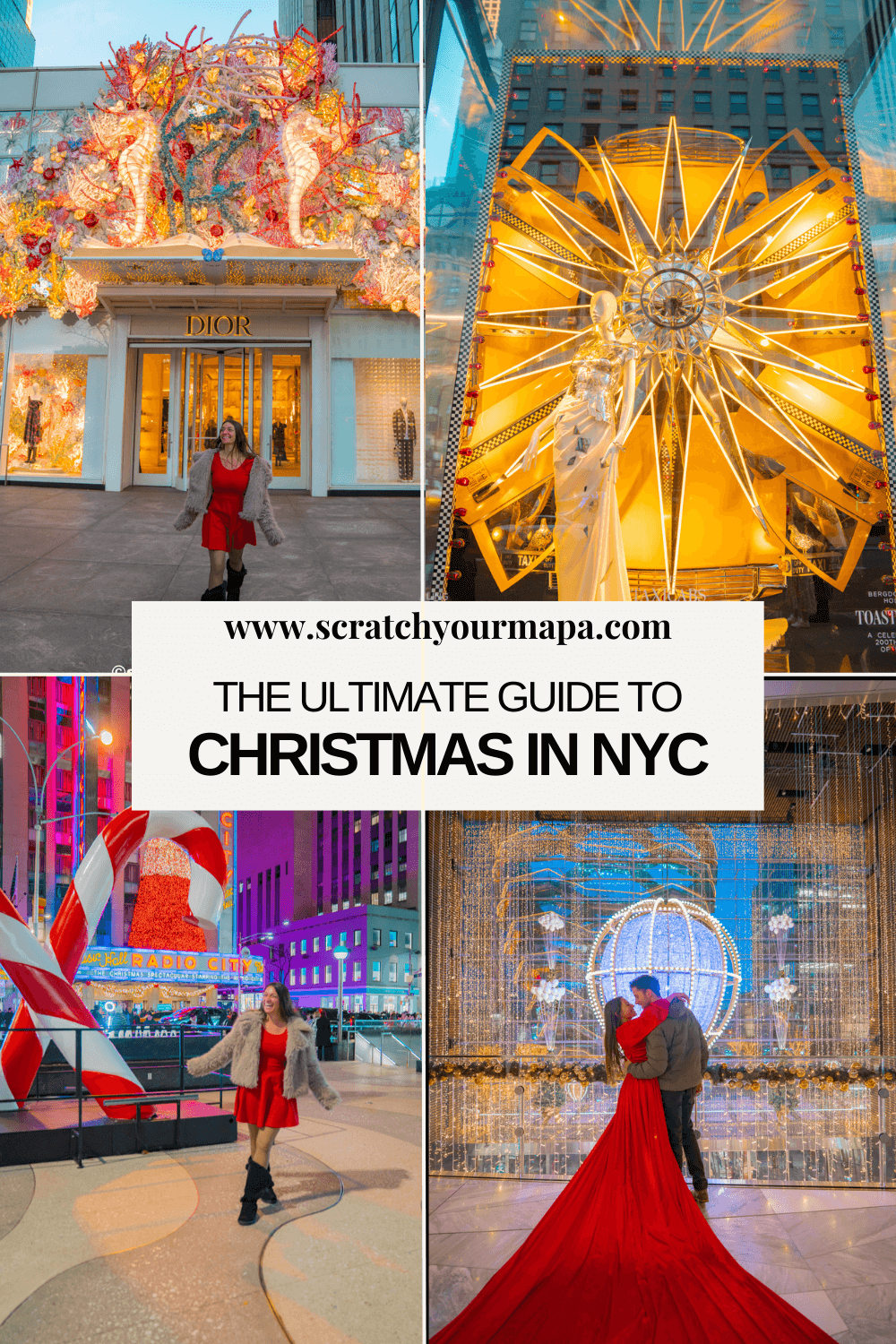 Christmas in Manhattan New York pin