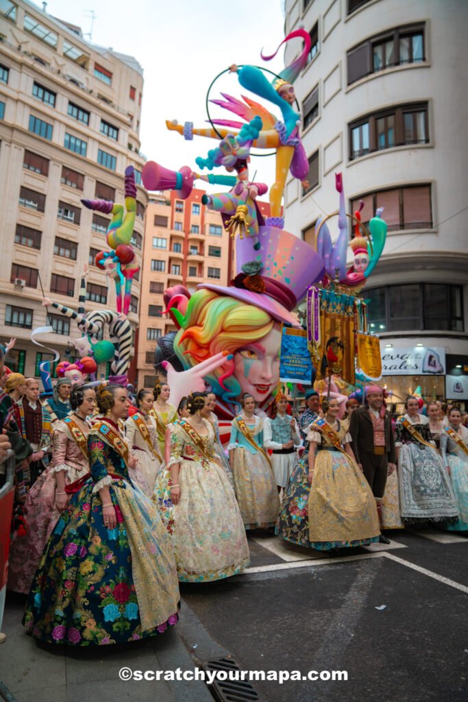 parade of Las Fallas Valencia