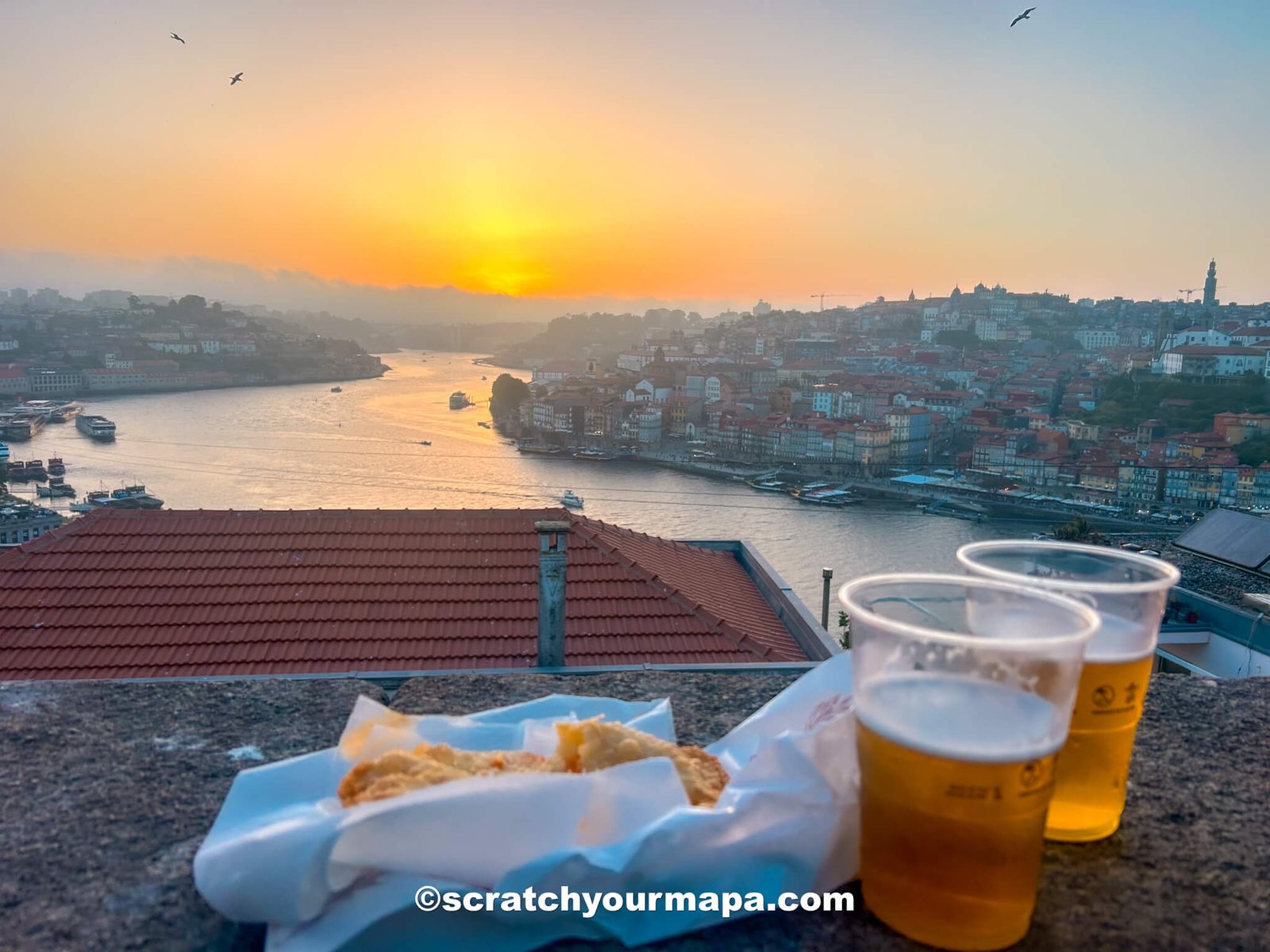 Sunset at Jardim do Morro - best things to do in Porto