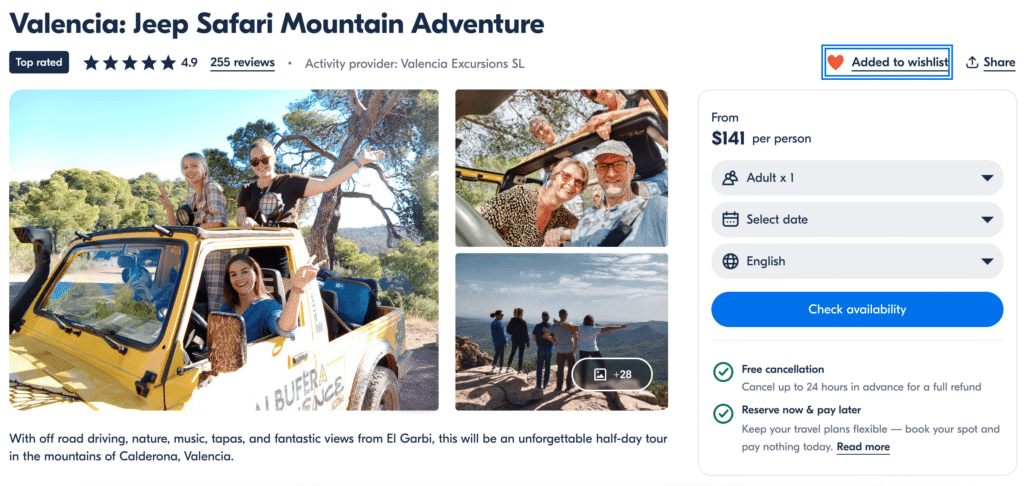 Jeep safari for getting around Valencia