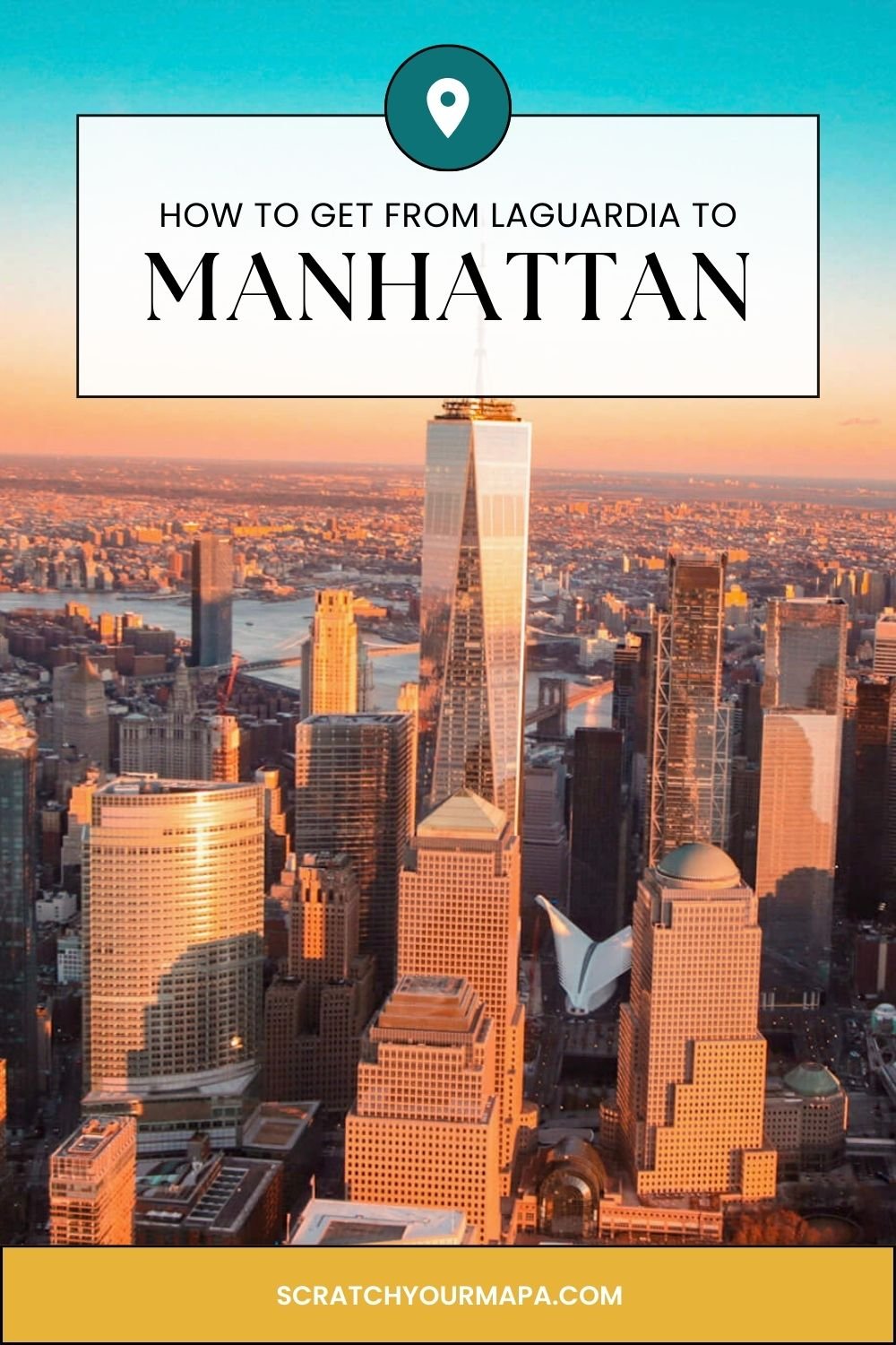 how to get from LGA to Manhattan pin