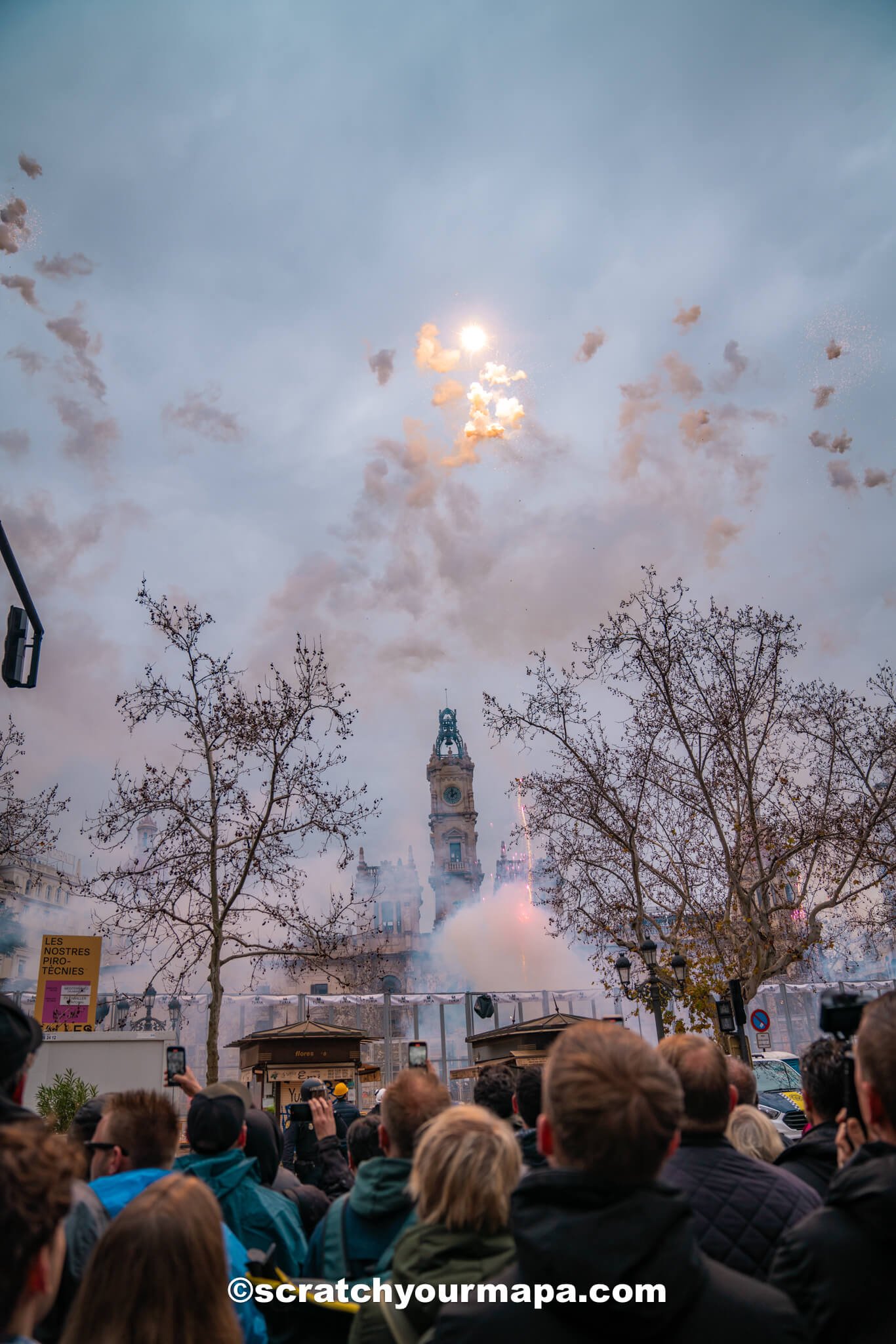 mascletas during Las Fallas in Valencia