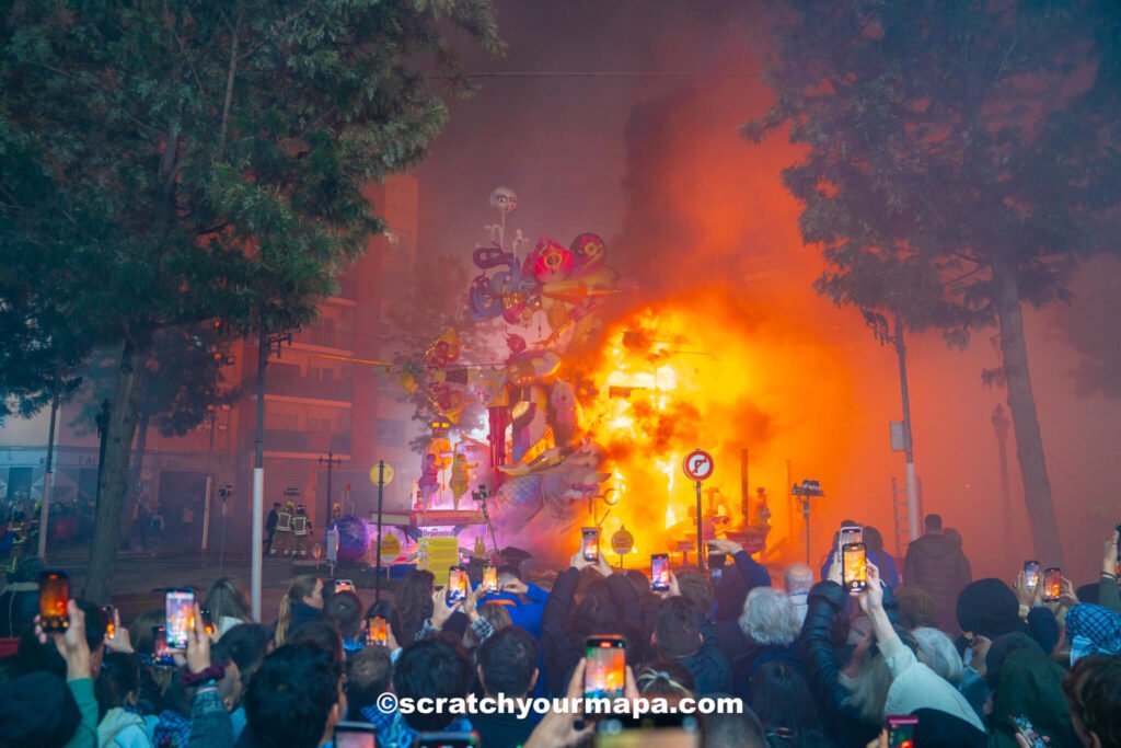 fires at Las Fallas in Valencia
