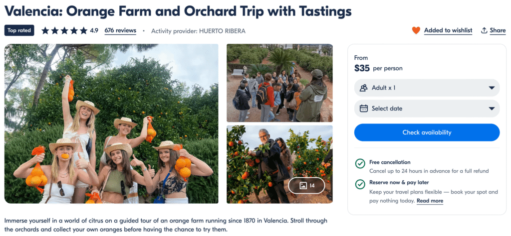 Orange farm - Valencia Spain food guide