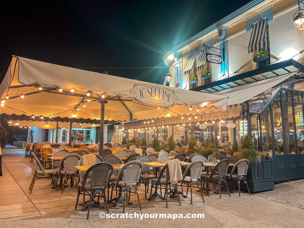 Jospephine restaurant in Chamonix