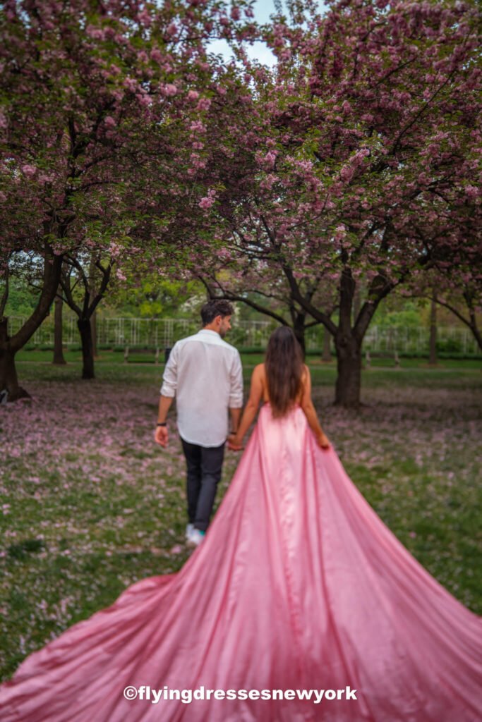 cherry blossom photoshoot in NYC