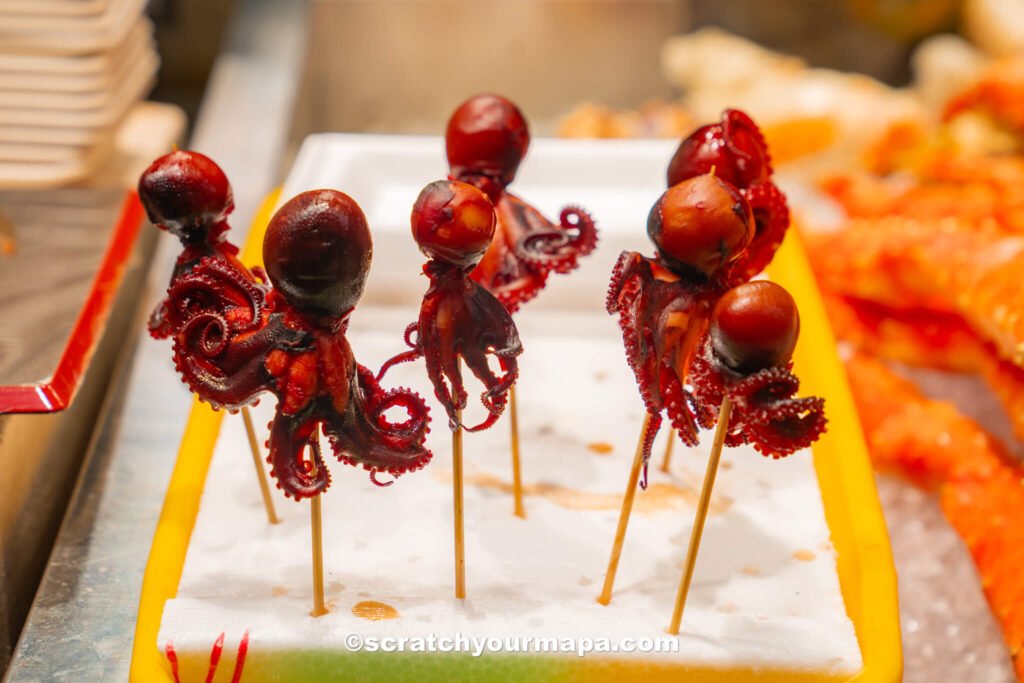 octopus on a stick in Osaka