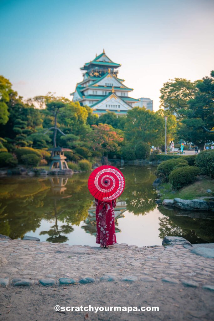sunrise at Osaka Castle - things to do in Osaka