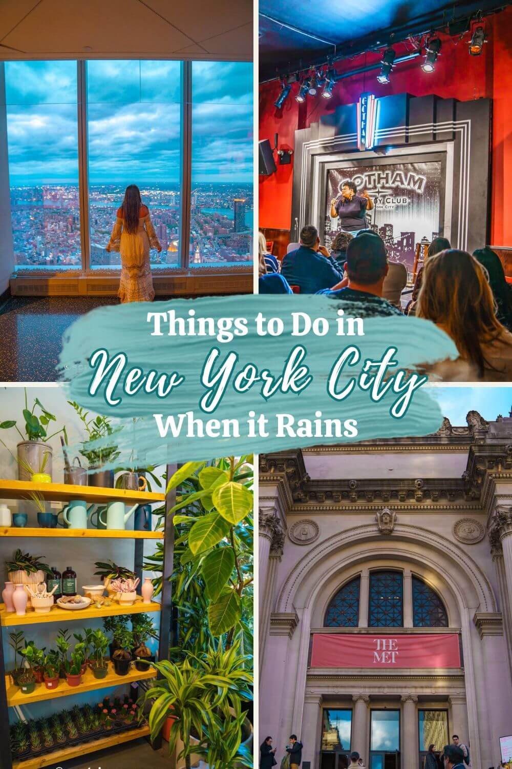 what to do in NYC when it rains pin