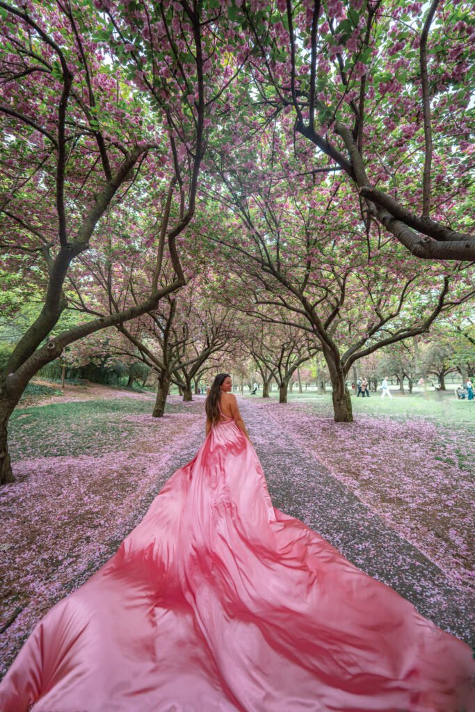 flying dress photoshoot in Brooklyn