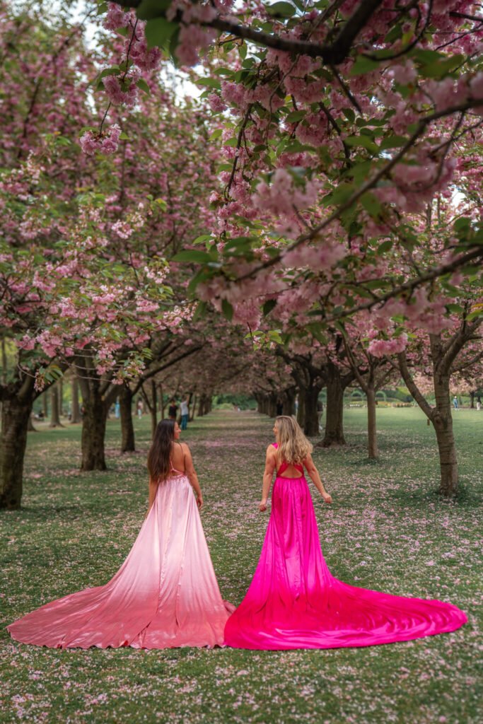 flying dress photoshoot in NYC