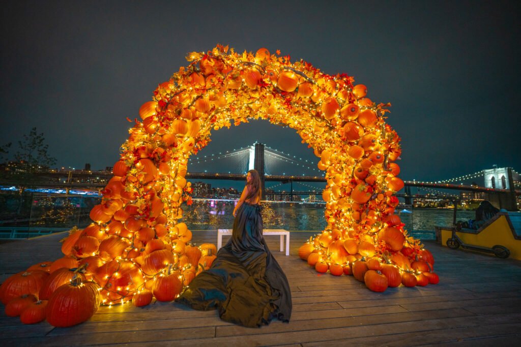 flying dress photoshoot in NYC