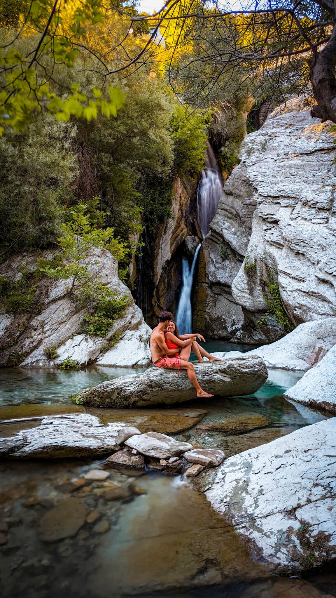 waterfall Albania waterfall near Osum Canyon, travel in Albania