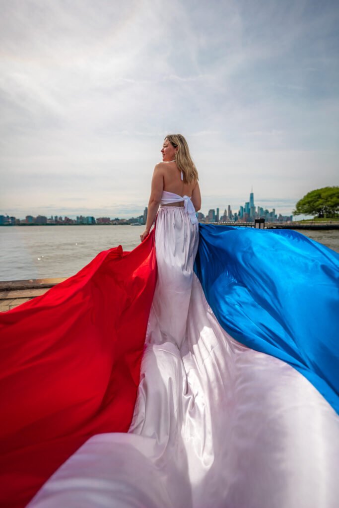 World Cup Flying Dress Photoshoots in NYC - France