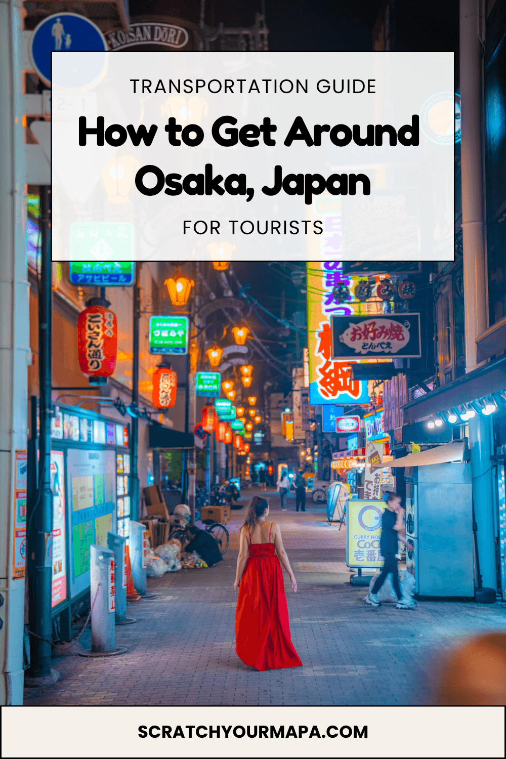 Getting Around Osaka travel guide pin