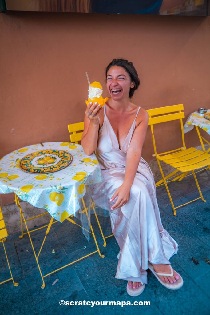 lemon sorbet in Rome