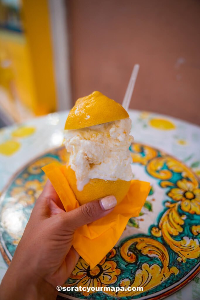 lemon sorbet in Rome