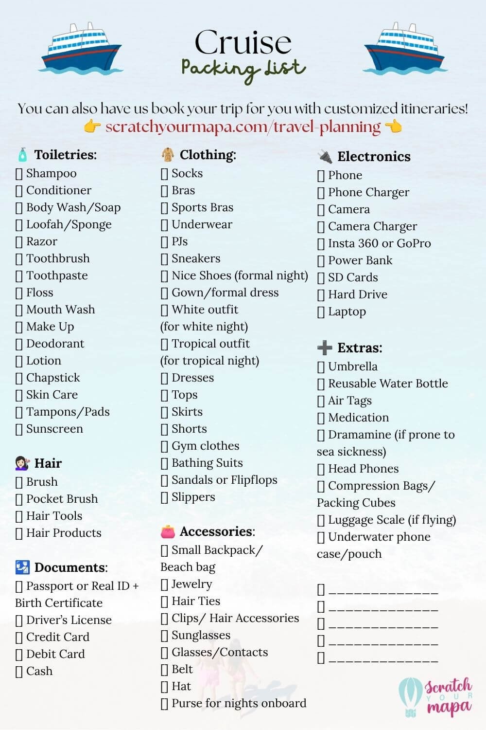 cruise packing list