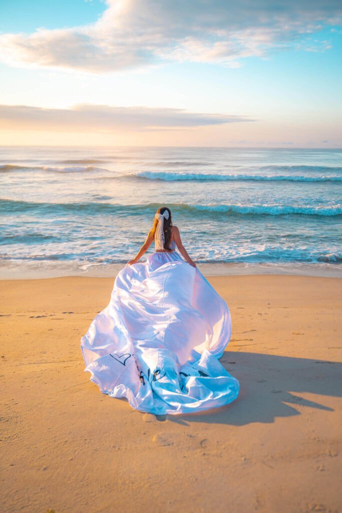 flying dress photoshoot at the jersey shore with flying dresses new york