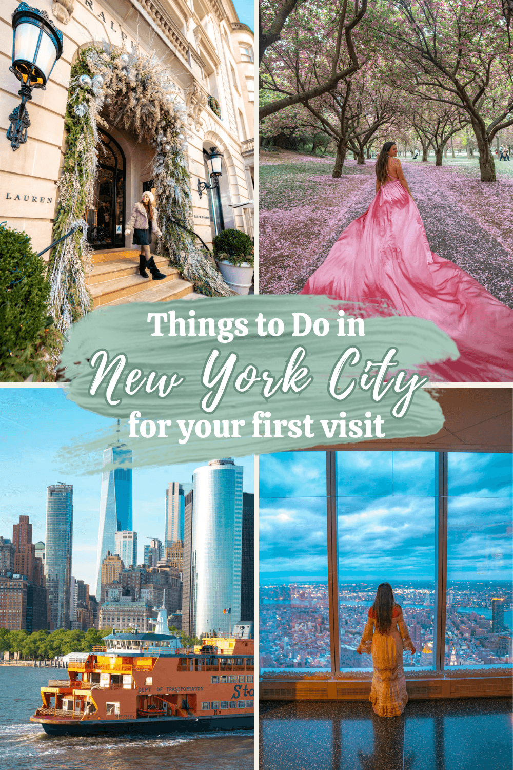 Things to Do in NYC for first time visitors pin