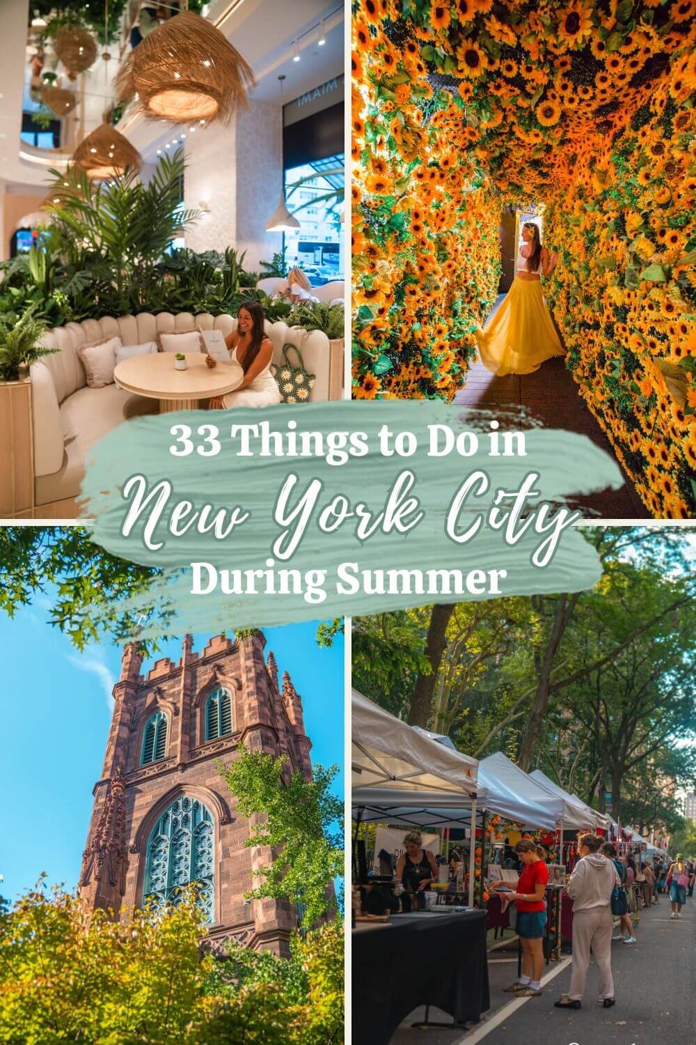 Things to do in summer in NYC pin