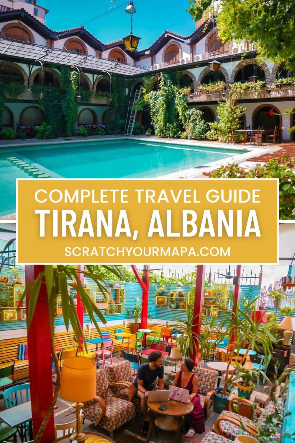 Tirana travel guide pin