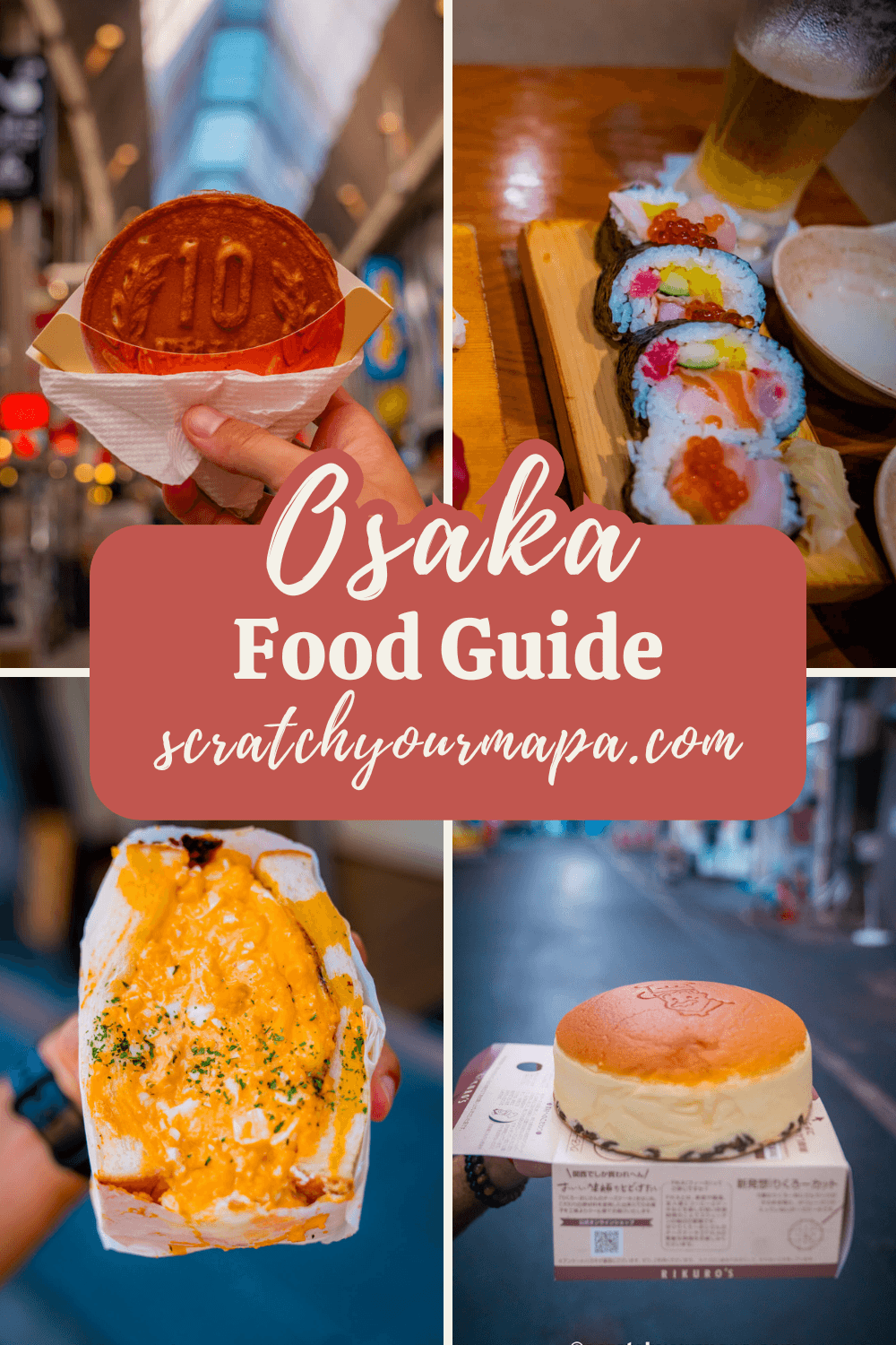 food of Osaka travel guide pin