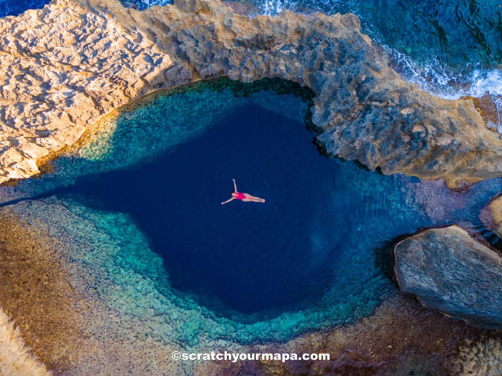 Blue Hole in Gozo, Malta
