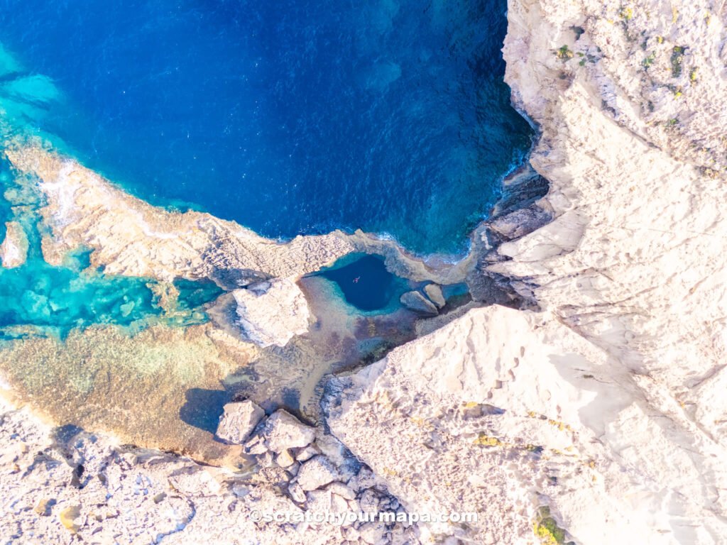 Blue Hold on the island of Gozo Malta