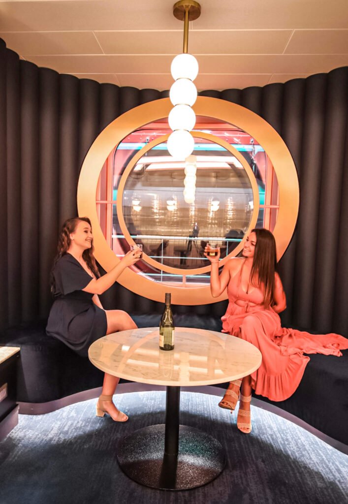 champagne lounge on Virgin Voyages