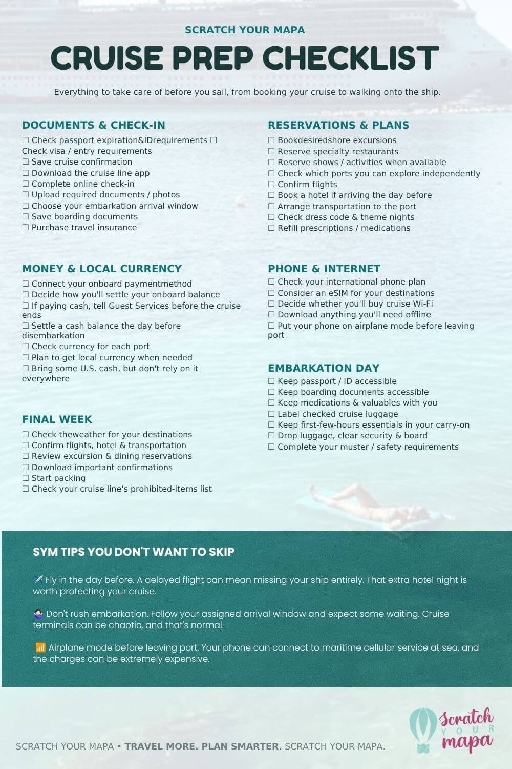 How to Prep for a Cruise Checklist