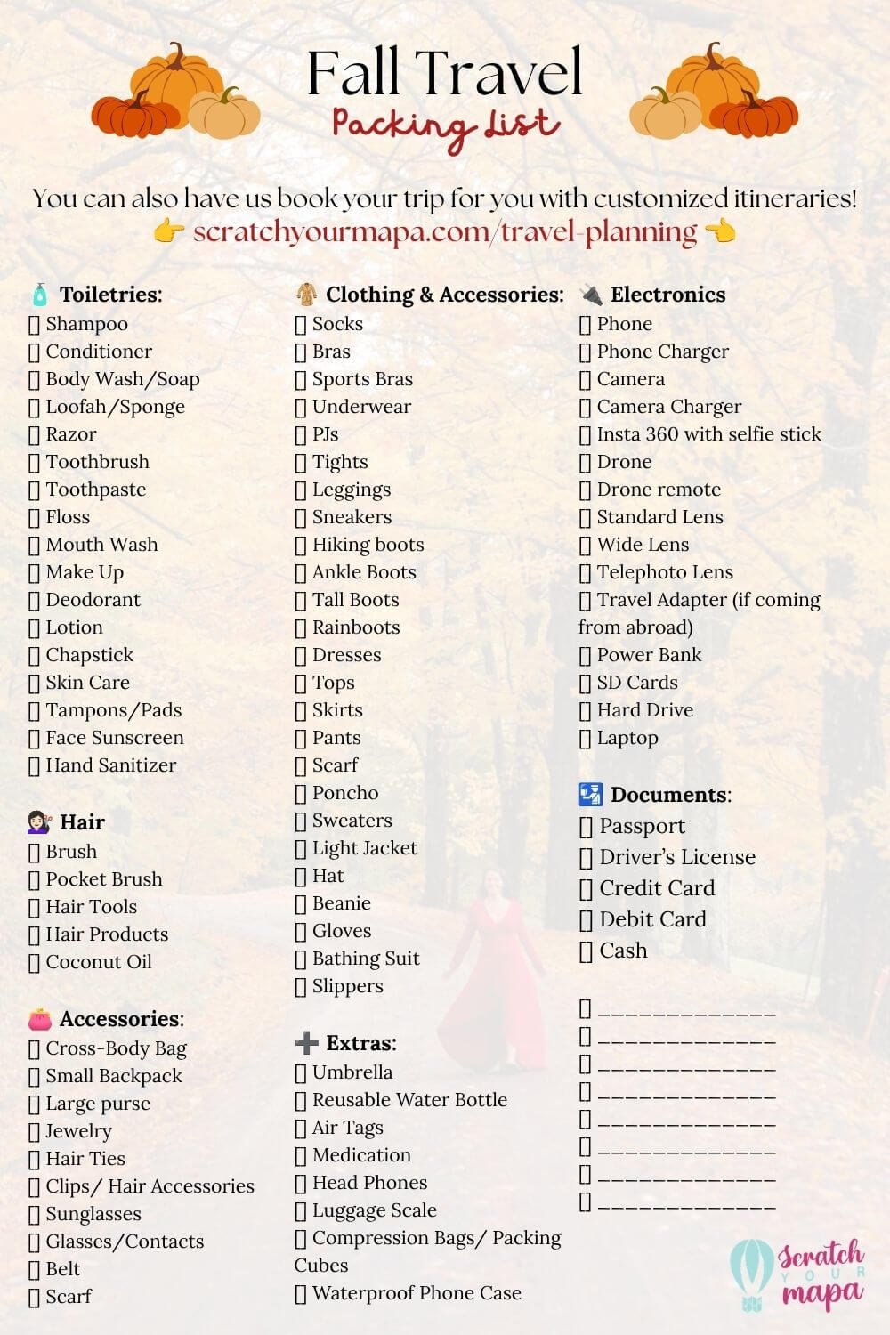 Fall packing list