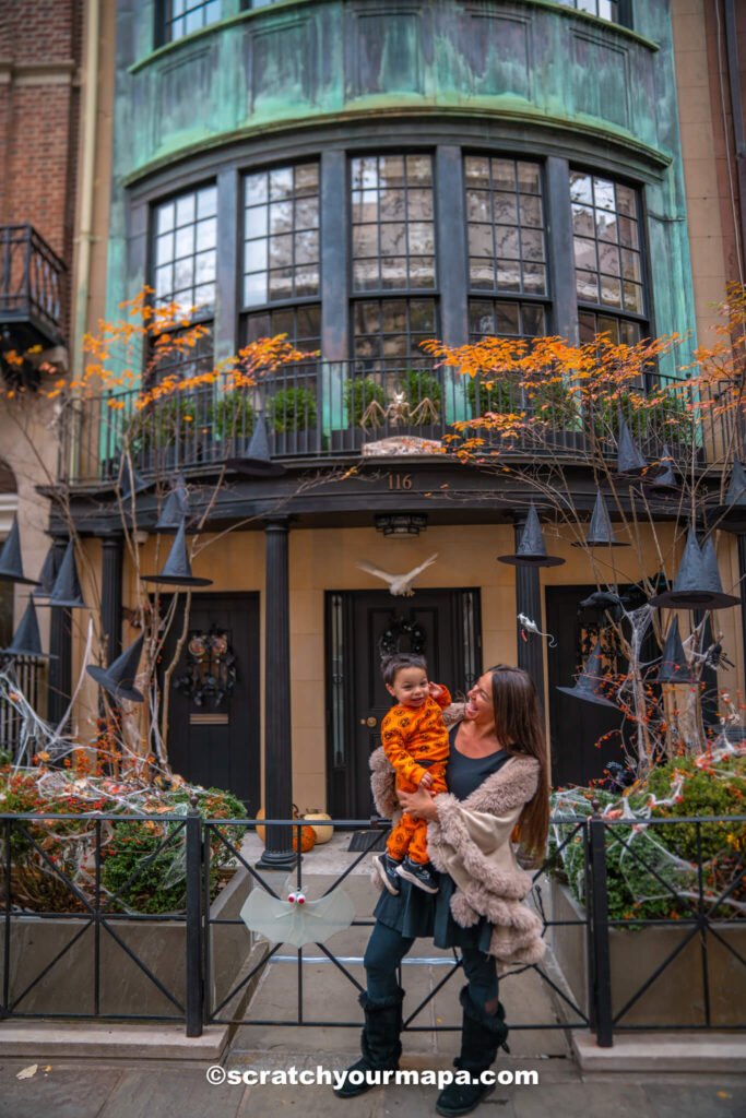 Halloween decorations in the upper east side