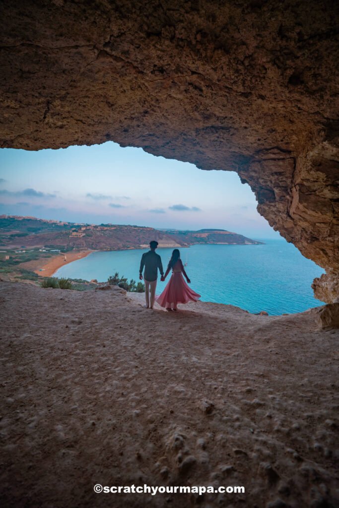 Mixta Cave on the island of Gozo, Malta