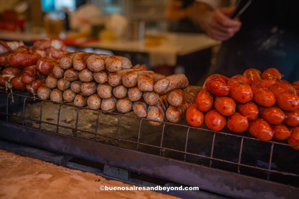 sausages at Oktoberfest in Villa General Belgrano