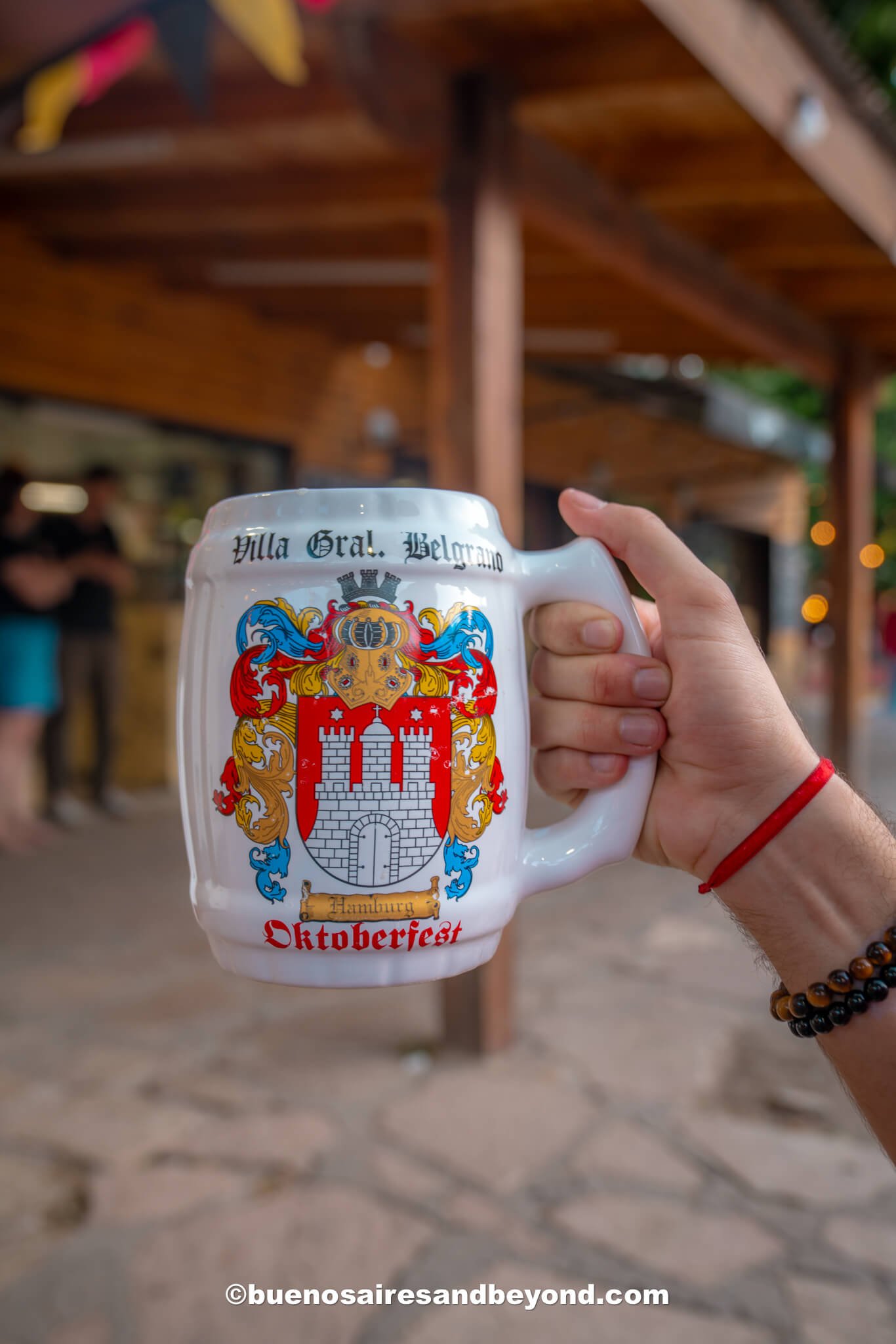 beer at Oktoberfest in Villa General Belgrano