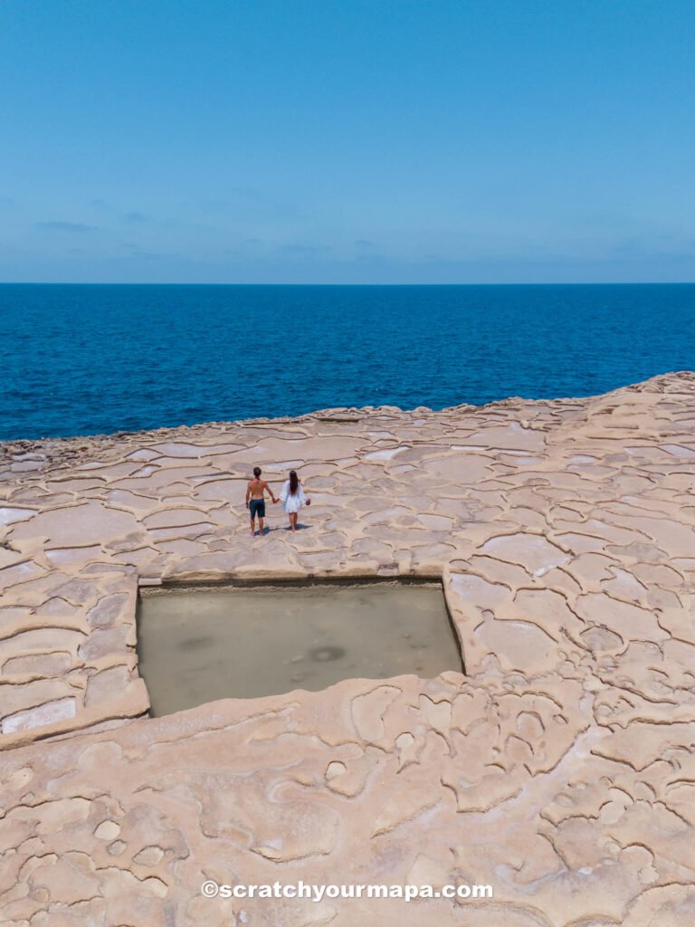 salt pans in Gozo, Malta