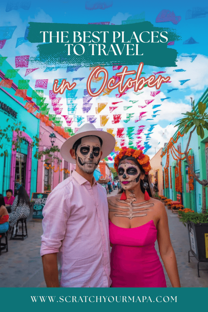 The best places to travel in October pin