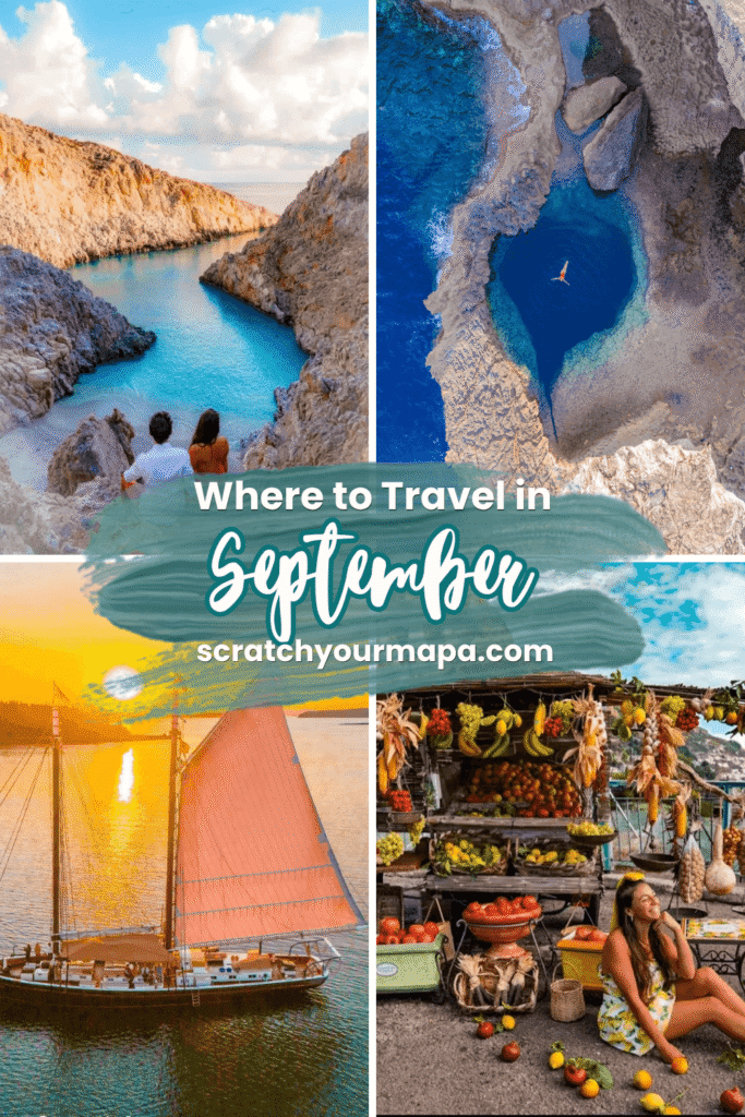 The best places to travel in September pin