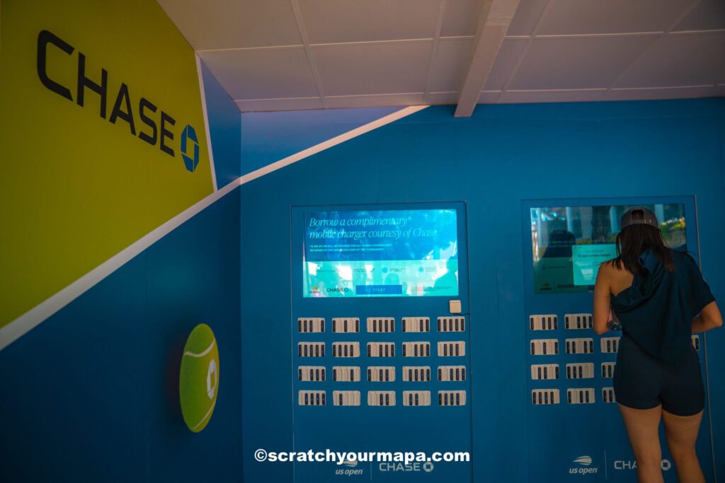 free chargers at the US Open in New York