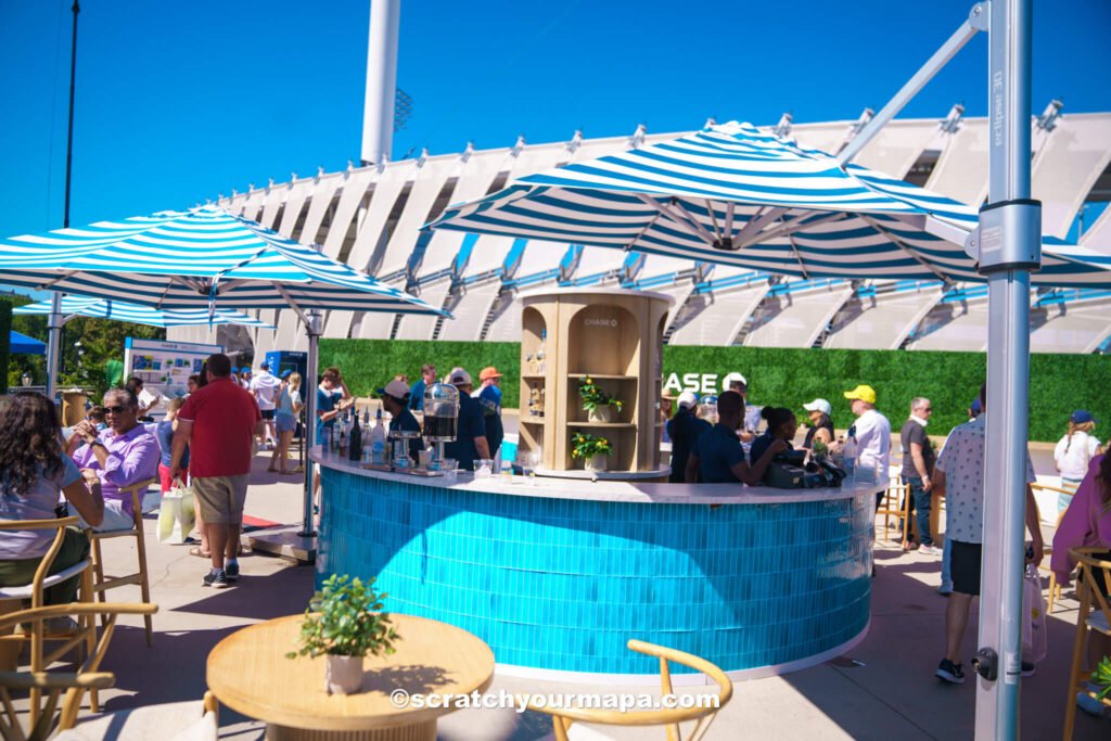 Chase terrace at the US Open in New York