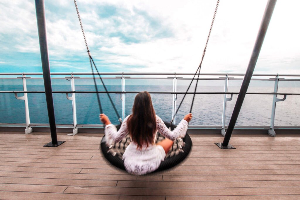 Virgin Voyages tire swing
